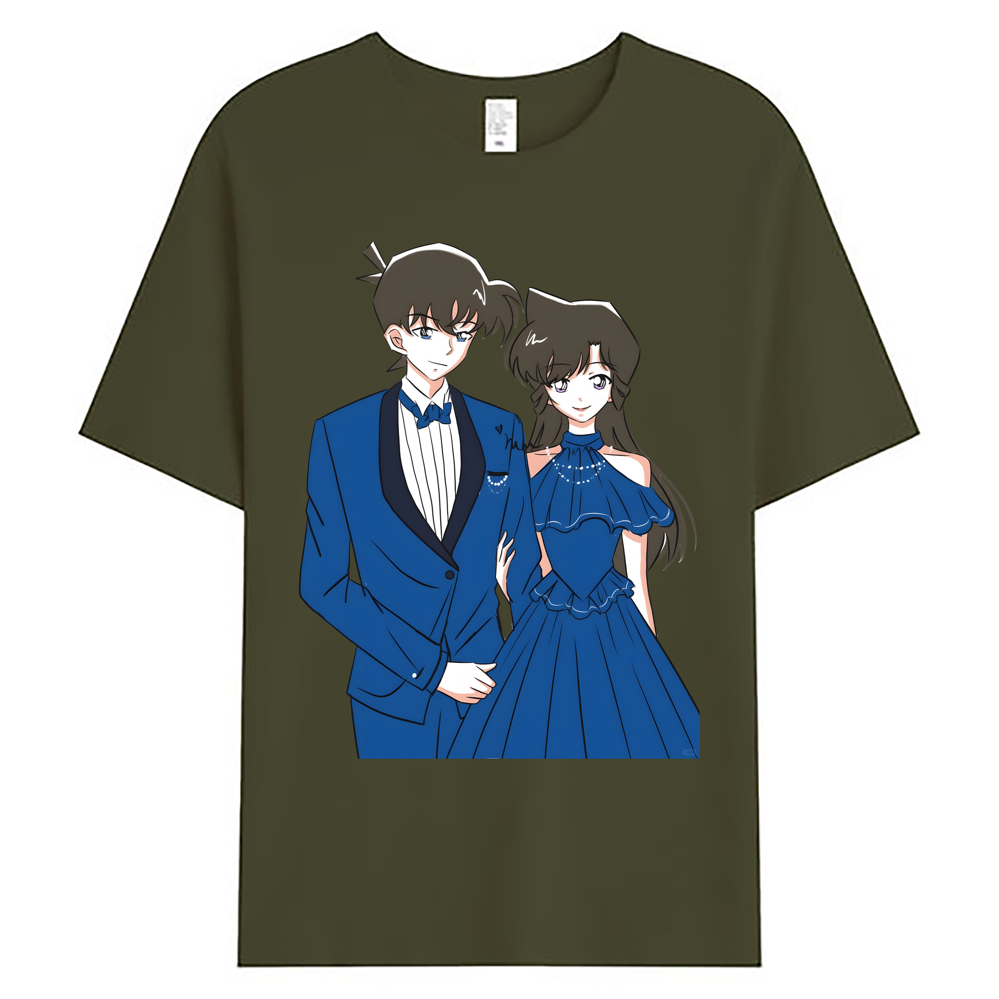 （画像用） 名探偵コナン 江戸川 コナン Detective Conan Conan Edogawa 綿100％ メンズ半袖Tシャツ｜肌触りやわらか＆通気性